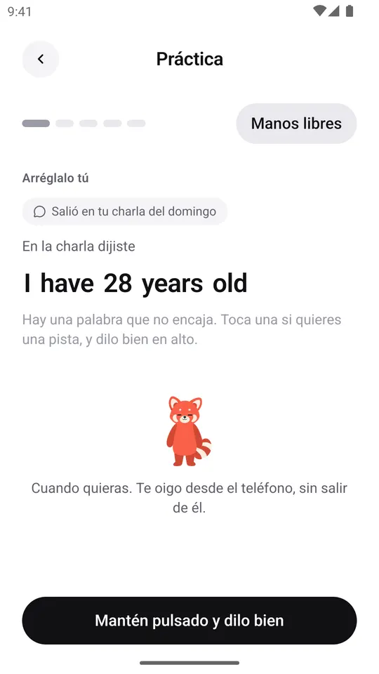 Un minuto con tus propias frases.
