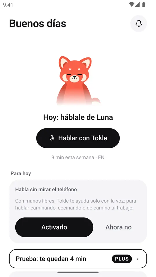 Camino al trabajo, sin mirar la pantalla.