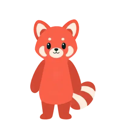 Tokle, el panda rojo, saluda